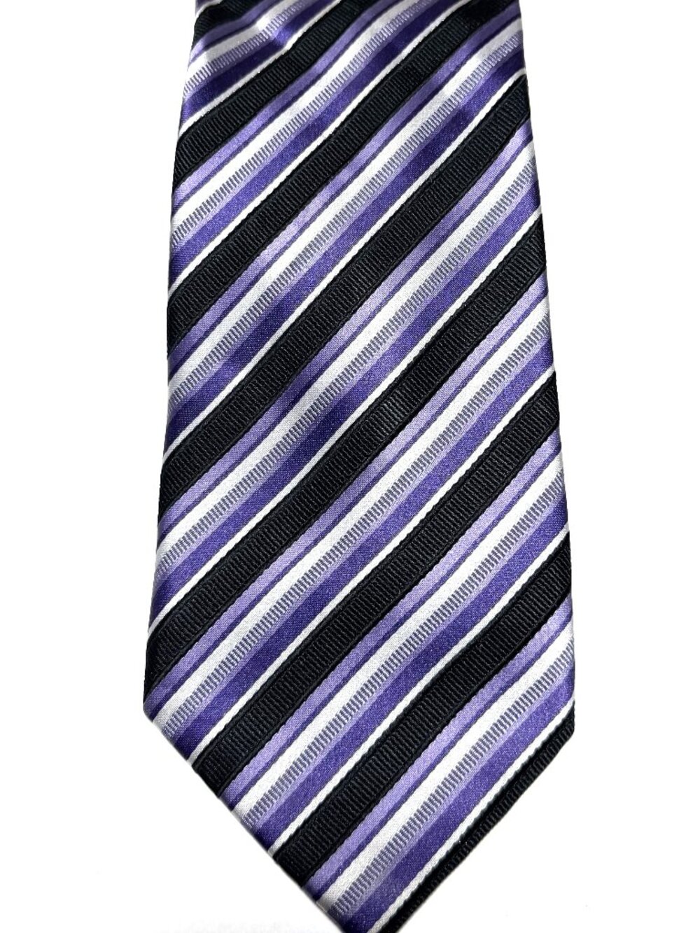 Hathaway Purple Black White Striped Men’s Tie